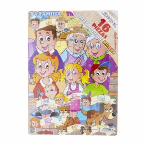 Rompecabezas De Madera 16 Piezas La Familia DIDAKTECA 22Cm X 30 Cm