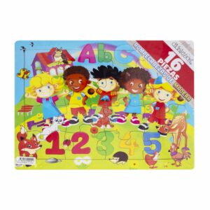 Rompecabezas De Madera 16 Piezas Niños Abc DIDAKTECA 22Cm X 30 Cm