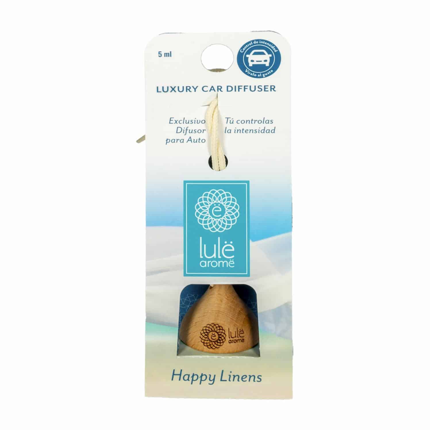 Difusor Ambiental Para Auto Fragancia Happy Linens LULË AROMË 5 Ml - Imagen 3
