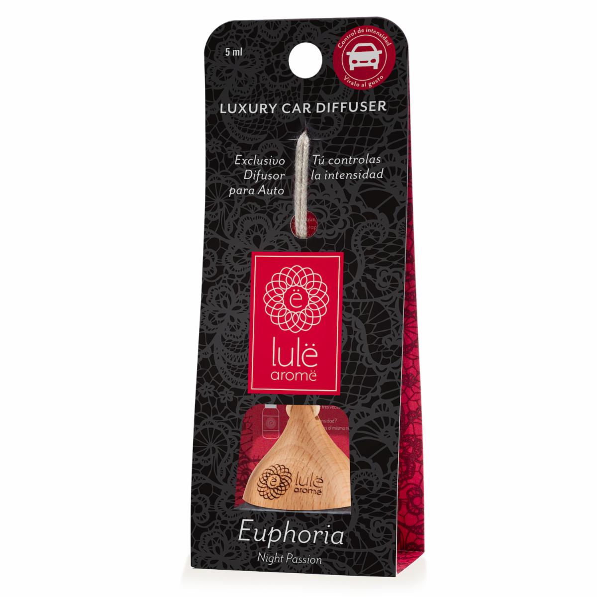 Difusor Ambiental Para Auto Fragancia Euphoria Night Passion LULË AROMË 5 Ml - Imagen 3