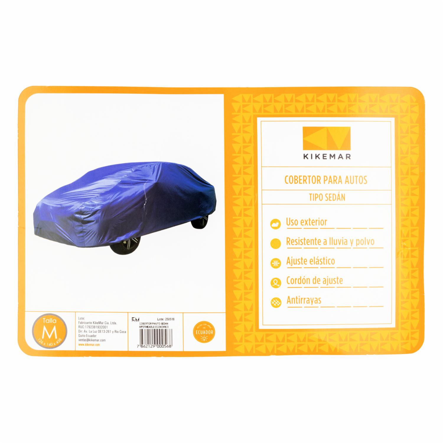 Cobertor Impermeable Económico Vehículos Sedan KIKEMAR Universal - Imagen 3