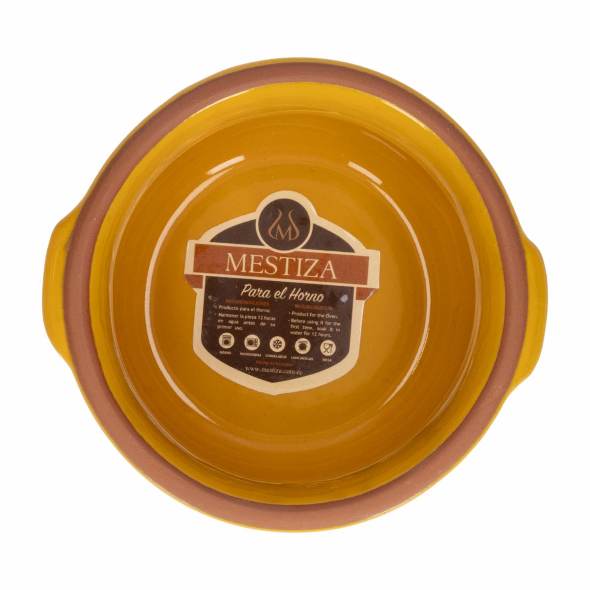 Cacerola Con Asa Mostaza Miel MESTIZA 13 Cm