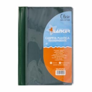 Carpetas Tipo Oficio Transparente Color Verde Oscuro LANCER Unidad