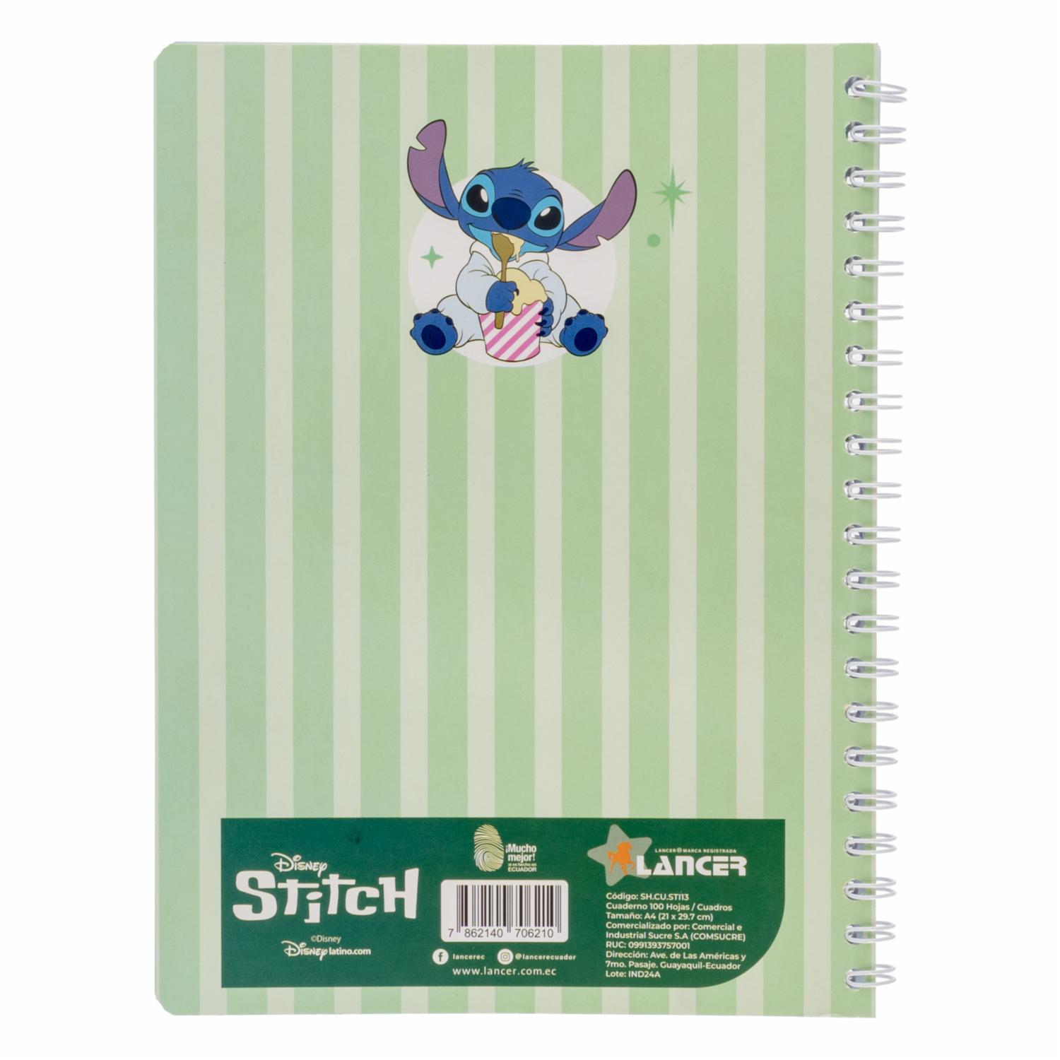 Cuaderno Universitario De Cuadros Stitch DISNEY 100 Hojas - Imagen 2