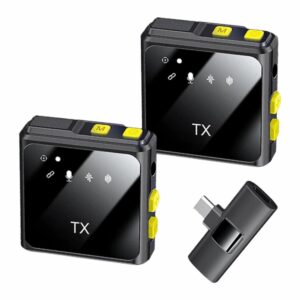 Micrófono Doble Con Entrada Tipo C F9 NOMADAWARE Inalambrico