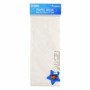 Set Papel Seda Blanco 17 Gramos70X50 CM LANCER 5 Piezas