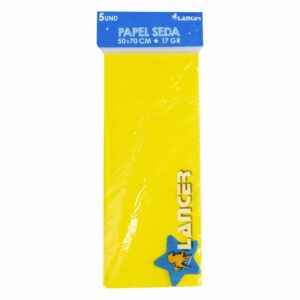 Set Papel Seda Amarillo 17 Gramos 70X50 CM LANCER 5 Piezas