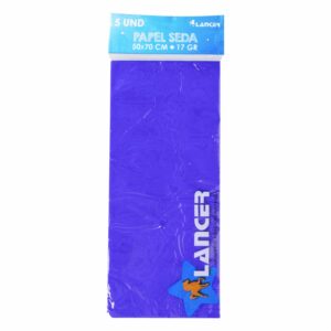 Set Papel Seda Azul Oscuro 17 Gramos70X50 CM LANCER 5 Piezas