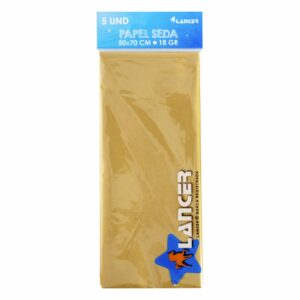 Set Papel Seda Dorado 18 Gramos70X50 CM LANCER 5 Piezas