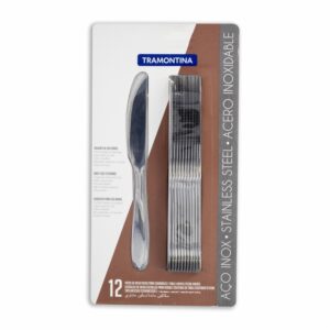 Set de Cubiertos Cuchillos De Mesa Para Asado De Acero Inoxidable 12 Puestos TRAMONTINA 12 Piezas