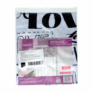 Cortina De Baño Love Blanco SECALUX 180 X 138 Cm