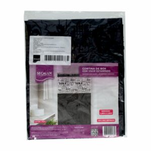 Cortina De Baño Loe Negro SECALUX 198 X 138 Cm