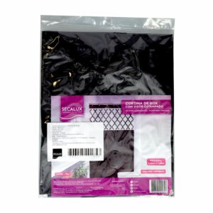 Cortina De Baño Marruecos Negro SECALUX 198 X 138 Cm