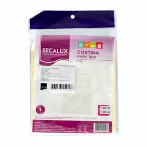 Cortina De Baño Liso Blanco Polietileno SECALUX 180 X 138 Cm