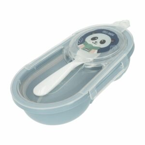 Recipiente Para Comida Con Cuchara Azul PLASÚTIL 240 Ml