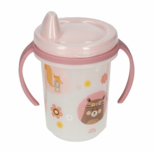 Vaso Infantil Con Manijas Color Rosa PLASÚTIL 330 Ml