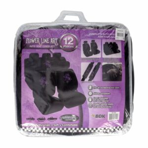 Cubre Asiento Diseño Flores BDK 12 Piezas
