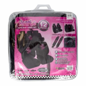 Cubre Asiento Diseño Corazones BDK 12 Piezas