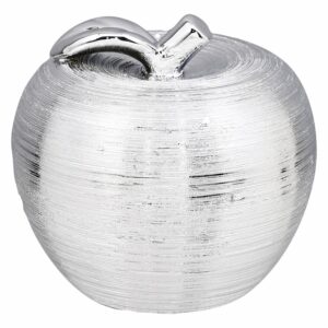 Figura Manzana Plata FREE HOME 17,5X17,5X16,5 CM