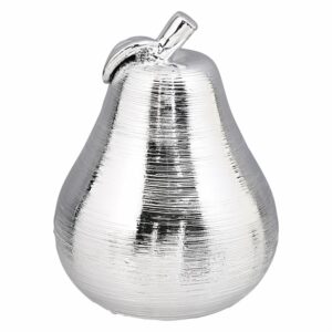 Figura Pera Plata FREE HOME 17,5X17,5X22 CM