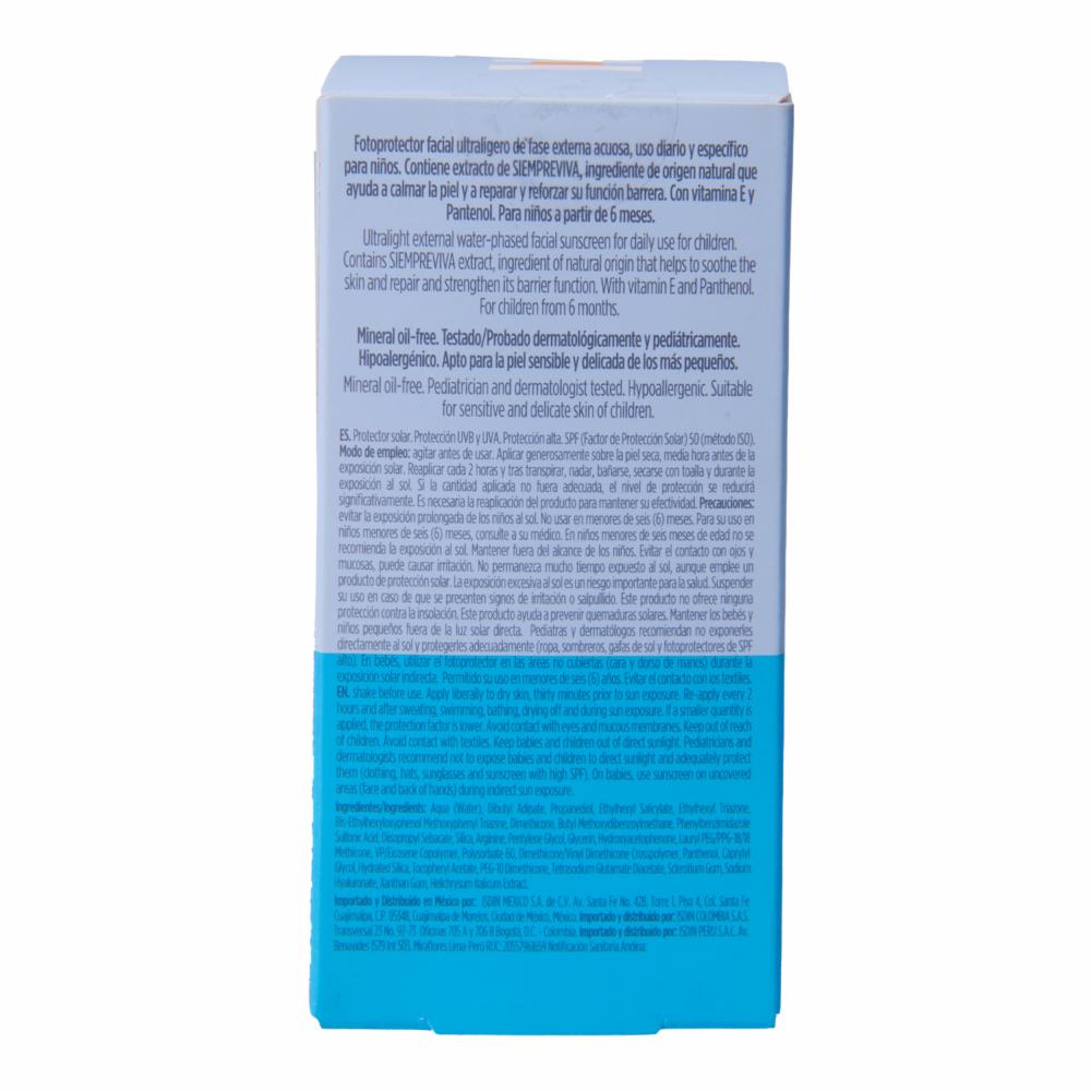 Protector Solar Infantil Facial Fusión Water Pediatrics Spf50 ISDIN 50 Ml - Imagen 3
