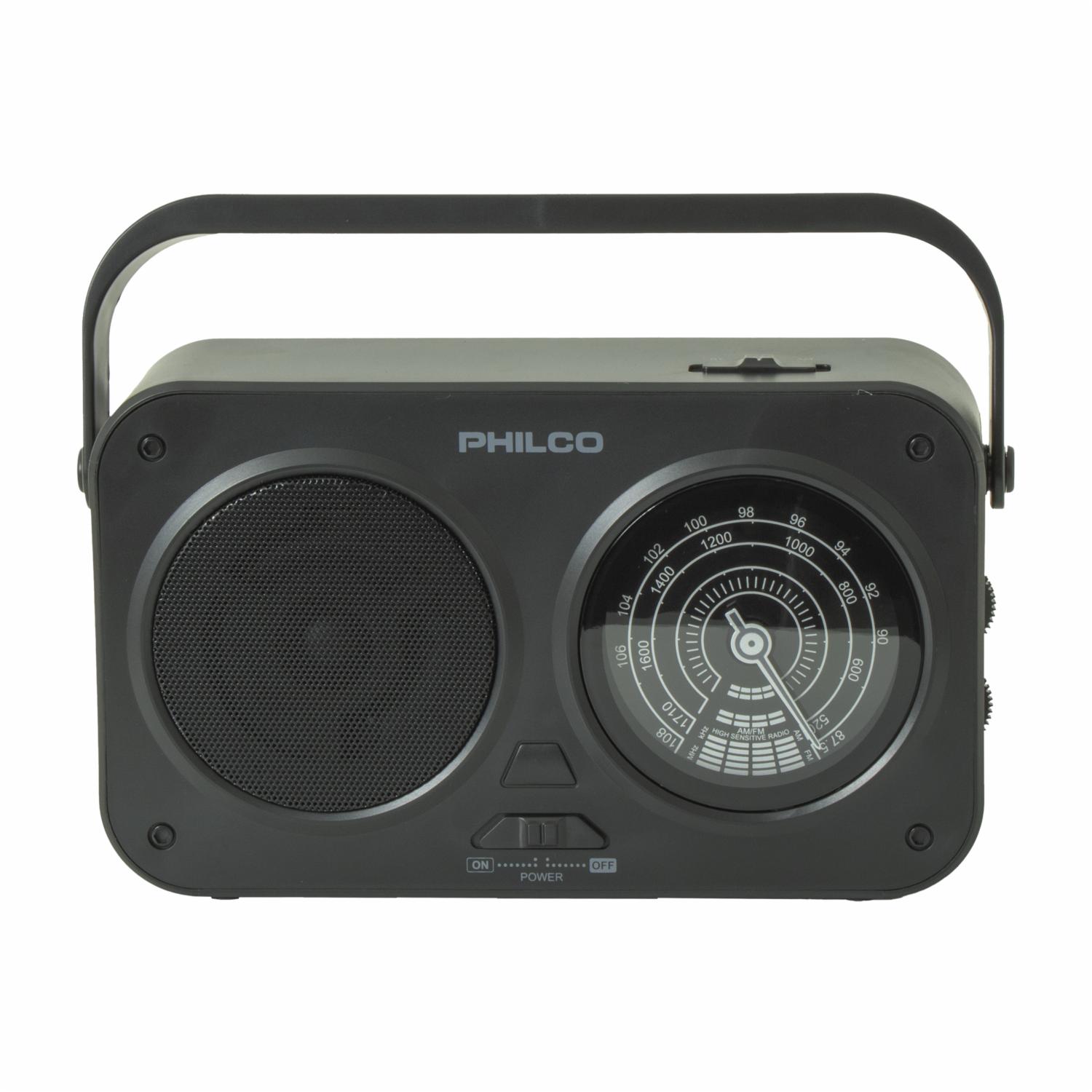 Radio AM/FM Portátil Negro PHILCO Bluetooth