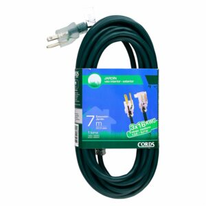 Extensión Eléctrica Para Jardín Verde 3X16 AWG CORDS 7 Metros