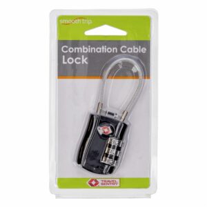 Candado Con Cable Y Combinación Negro TRAVEL SENTRY Pequeño