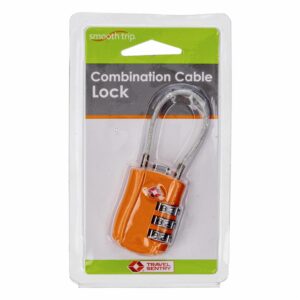 Candado Con Cable Y Combinación Naranja TRAVEL SENTRY Pequeño