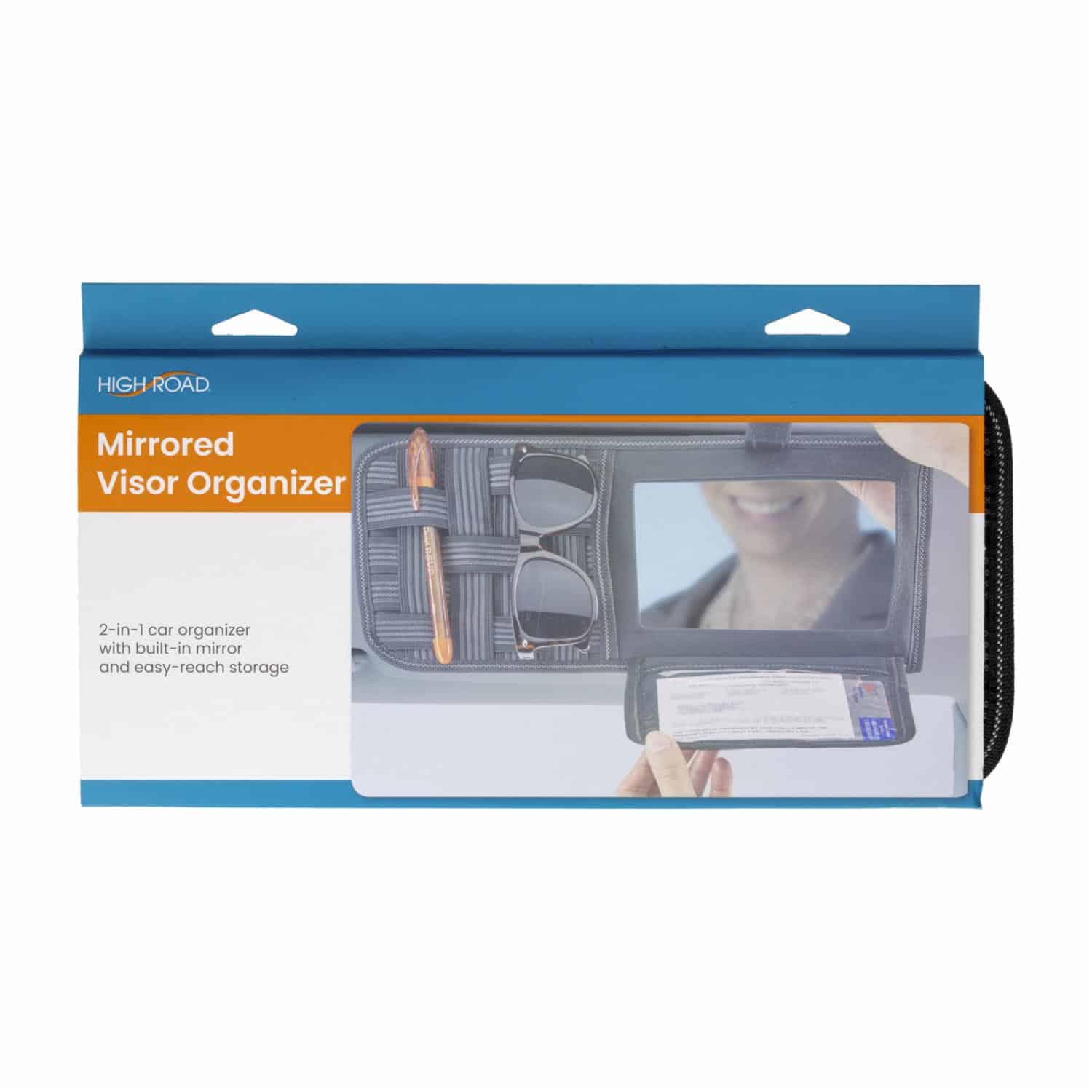 Organizador De Auto Con Espejo Para Visera HIGH ROAD 2 En 1 - Imagen 2
