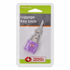 Candado Con Llave Color Morado TRAVEL SENTRY Pequeño