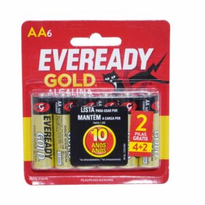 Pilas Alcalinas Gold AA EVEREADY X 6 Uds