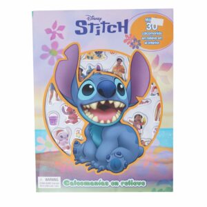Libro Disney Stitch Calcomanías En Relieve DISNEY 10 Páginas