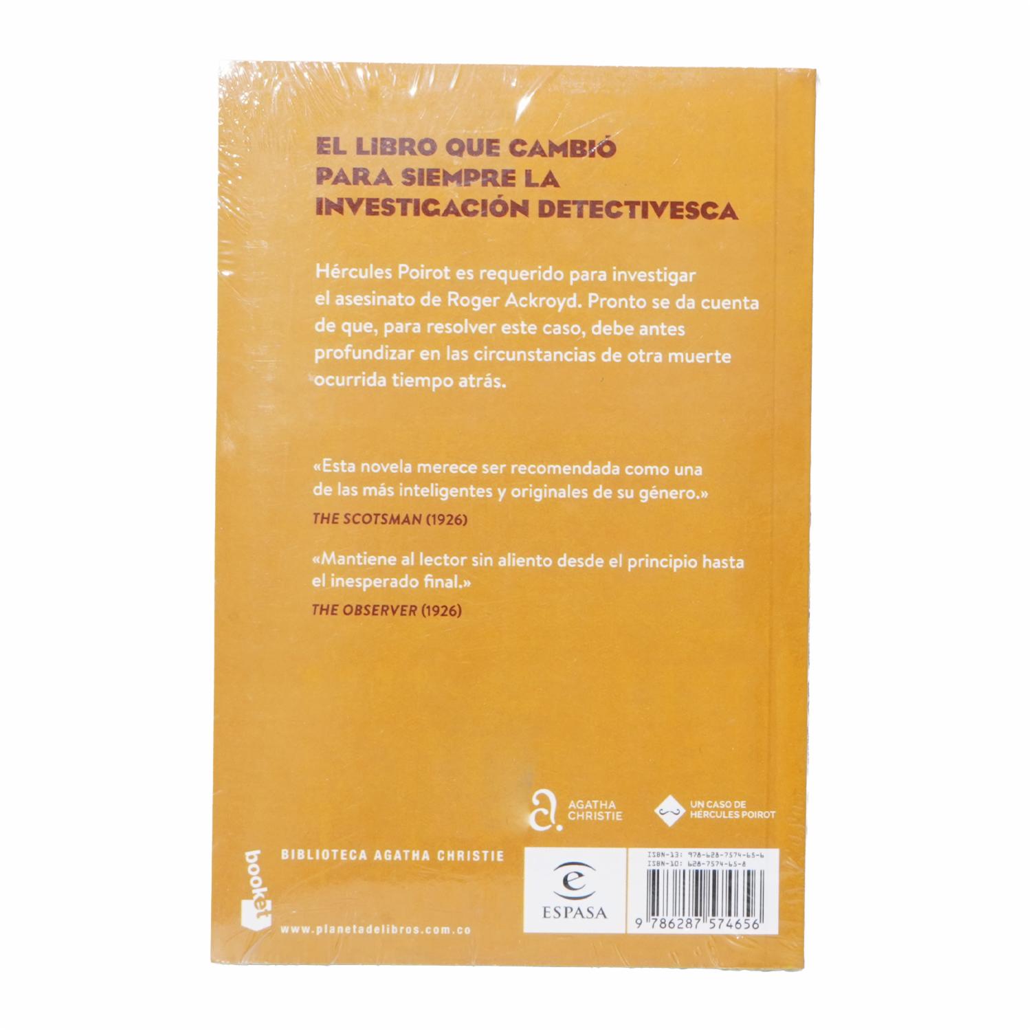 Libro El Asesinato De Roger Ackroyd ESPASA 269 Páginas - Imagen 2