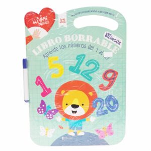 Libro Aprende Los Números Del 1 Al 20. Borrable Colección Llévame Contigo SIN FRONTERAS 20 Páginas