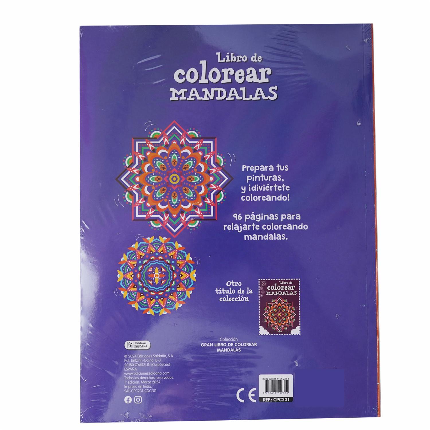 Libro De Colorear Mandalas EDICIONES SALDAÑA 96 Páginas - Imagen 3