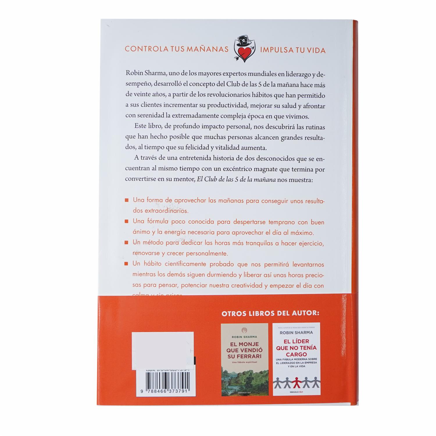 Libro El Club De Las 5 De La Mañana Bolsillo DEBOLSILLO 394 Páginas