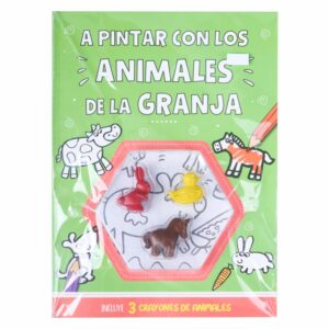 Libro Animales De La Granja + Crayones EDARSI 25 Páginas