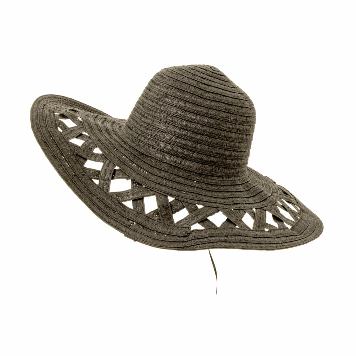 Sombrero De Playa Negro NARSY CHIC - Imagen 2