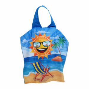 Toalla De Playa Sol Con Capucha TOP KIDS Poliéster Y Algodón