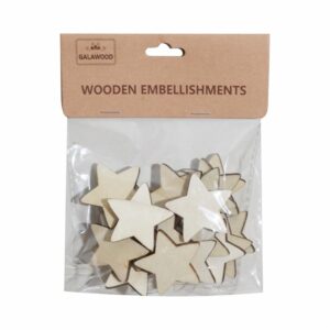 Estrellas De Madera Para Manualidades BABY CRAFT 20 Piezas