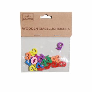 Números De Madera Para Manualidades De Colores BABY CRAFT 20 Piezas