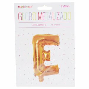 Globo Metalizado Dorado E UNIFELICIDAD 16"