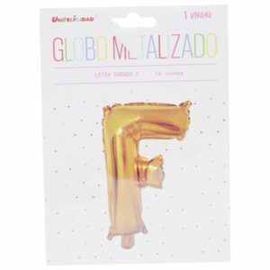 Globo Metalizado Dorado F UNIFELICIDAD 16"