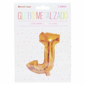 Globo Metalizado Dorado J UNIFELICIDAD 16"