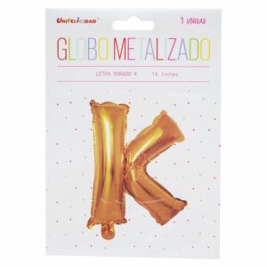Globo Metalizado Dorado K UNIFELICIDAD 16"