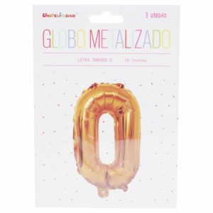Globo Metalizado Dorado O UNIFELICIDAD 16"
