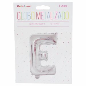 Globo Metalizado Plateado E UNIFELICIDAD 16"