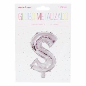 Globo Metalizado Plateado S UNIFELICIDAD 16"