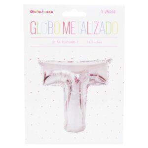 Globo Metalizado Plateado T UNIFELICIDAD 16"